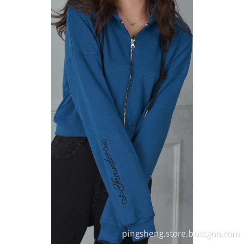 Fashion Zip Hoodies dengan Tiga Warna